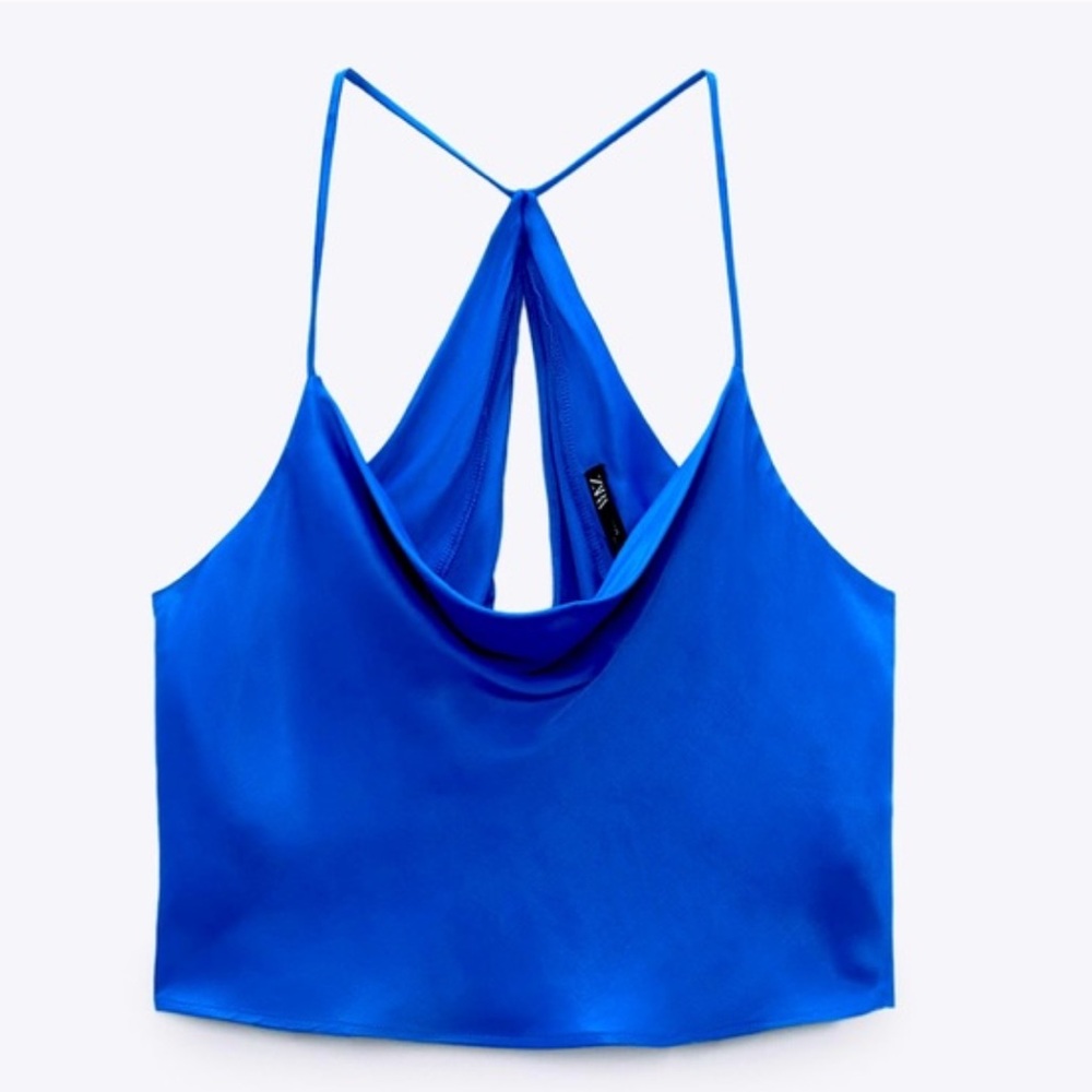 Zara satin camisole with open back